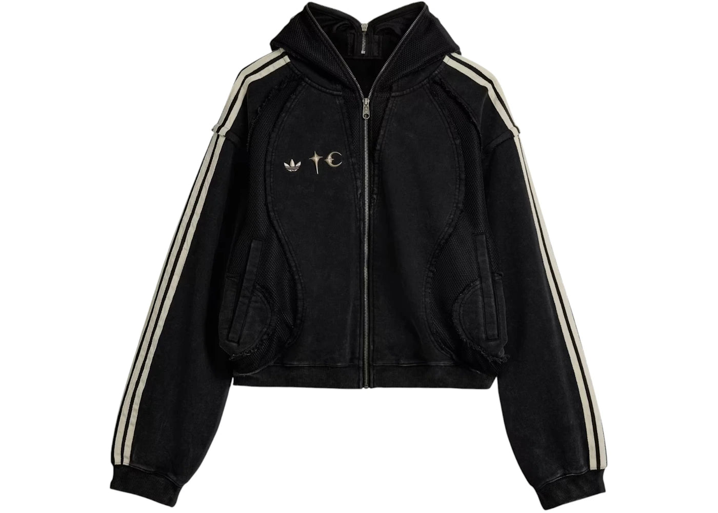 adidas x Thug Club Teamgeist Hooded Zip Up Black -1