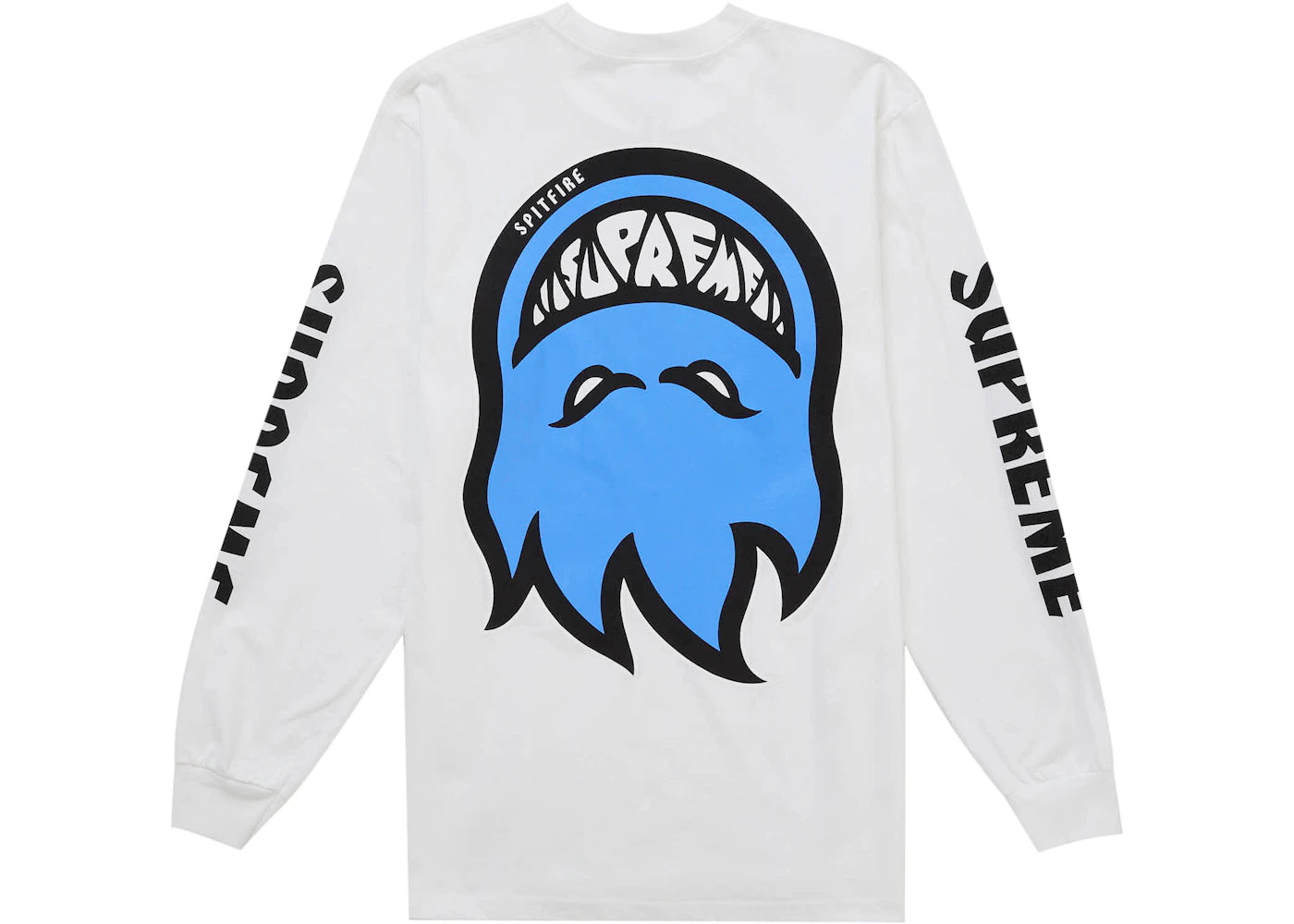Supreme Spitfire Bighead L/S Tee White -1