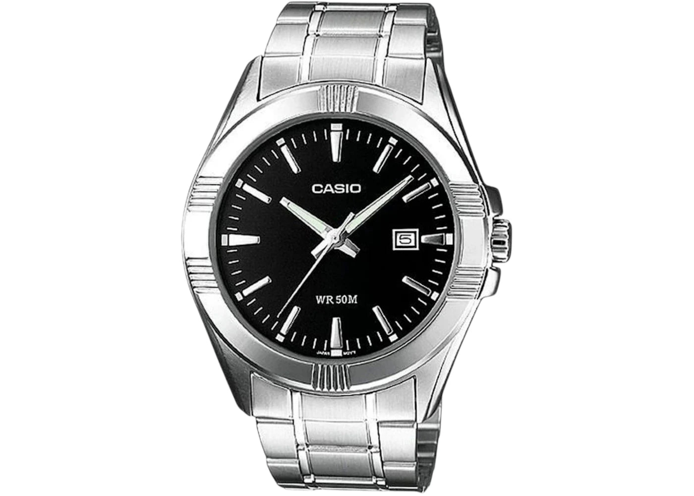 Casio Men’s Black Dial Analog Watch with Stainless Steel Bracelet MTP-1308D-1AV -1