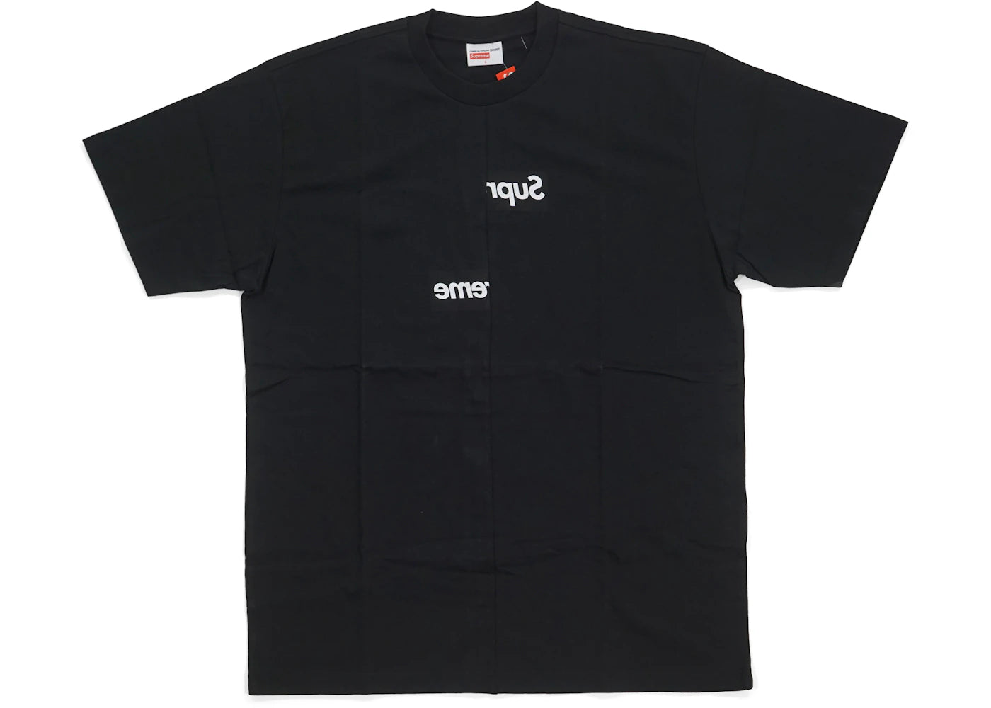 Supreme Comme des Garcons SHIRT Split Box Logo Tee Black -1