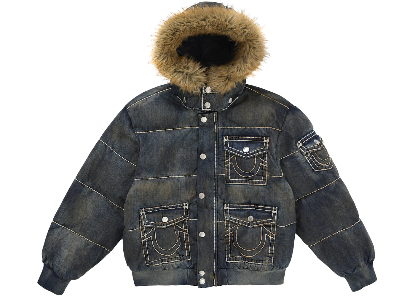 Supreme True Religion Puffer Jacket Navy -1