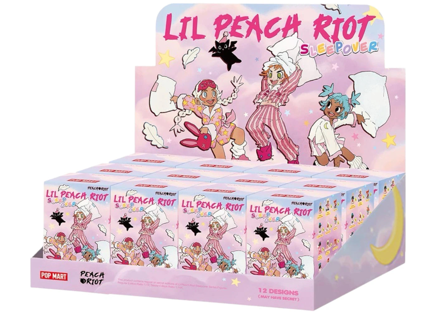 Pop Mart Lil Peach Riot Sleepover Series Figures Sealed Case (12 Blind Boxes) -1