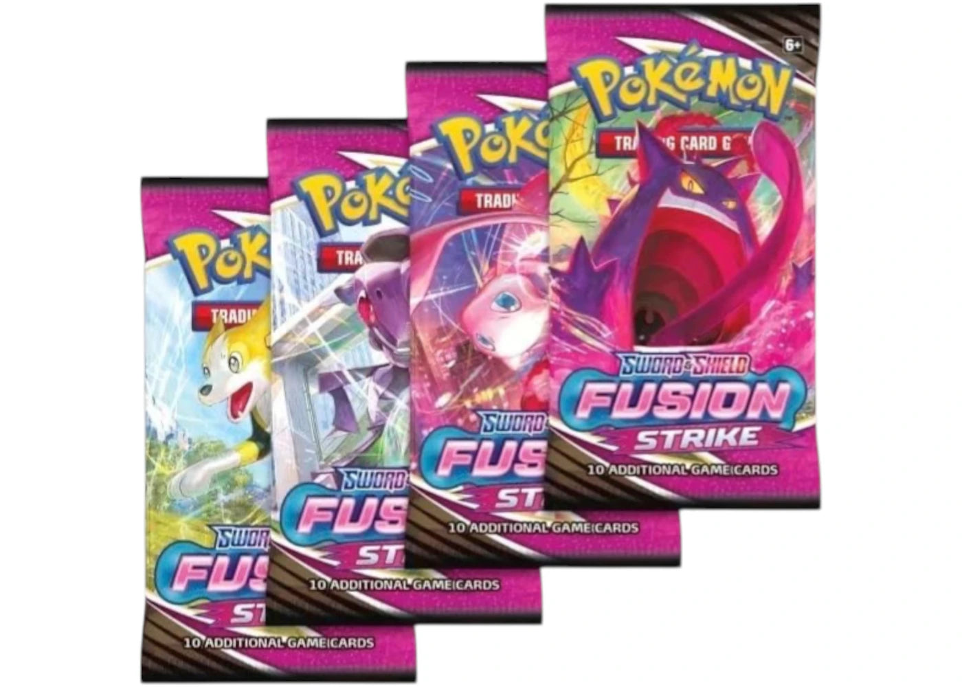 Pokémon Sword & Shield Fusion Strike Booster Pack 4x Lot (Artwork May Vary) -1