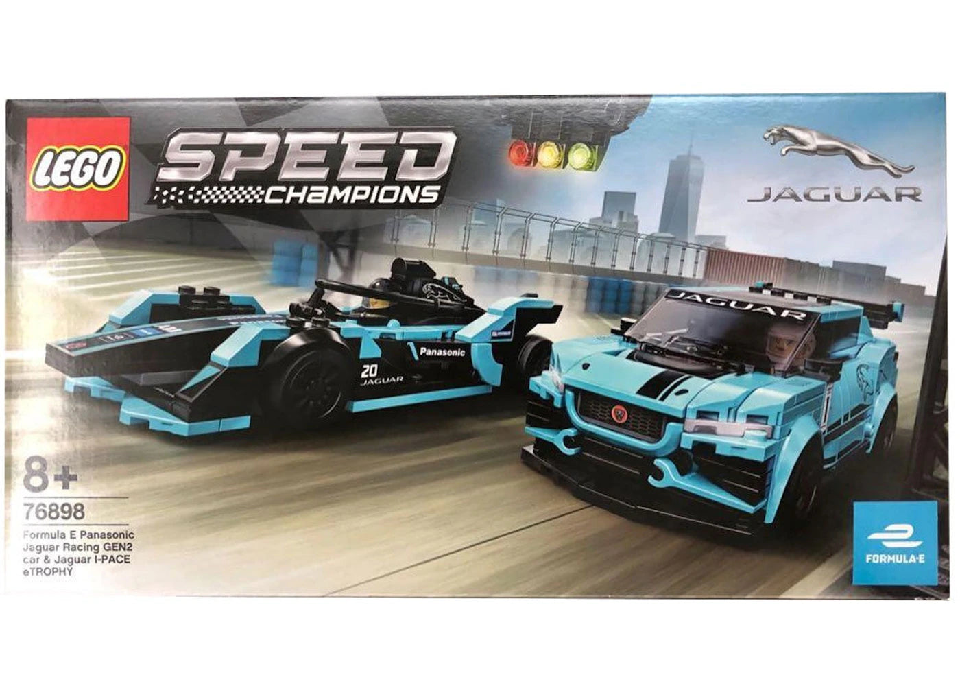 LEGO Speed Champions Formula E Panasonic Jaguar Racing GEN2 Car & Jaguar I-PACE eTROPHY Set 76898 -1