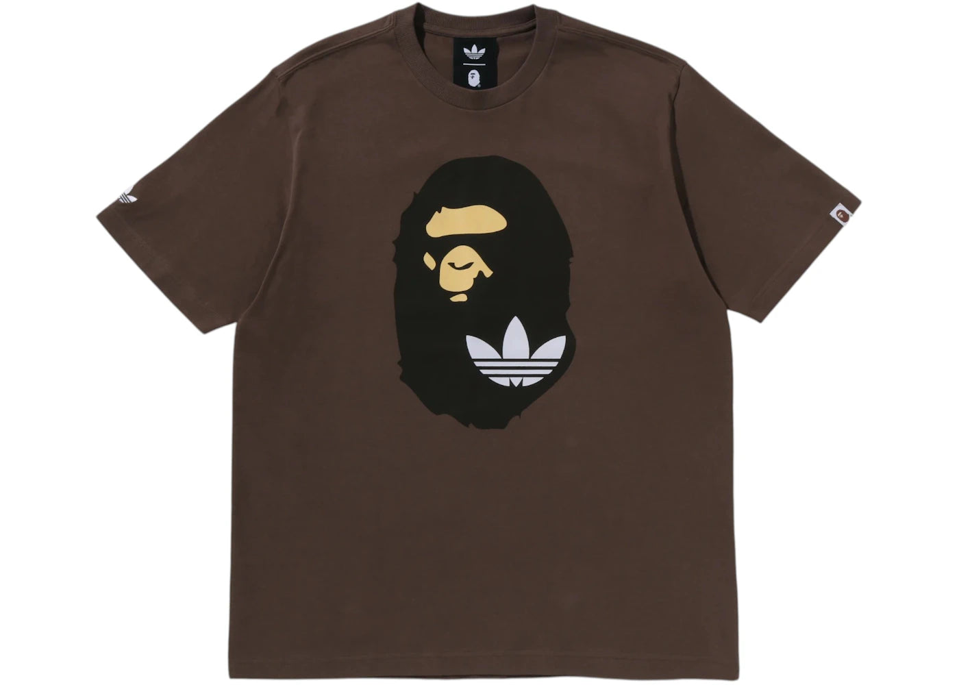 adidas x BAPE Ape Head Tee Brown -1