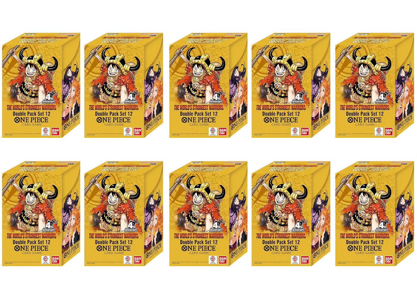2026 Bandai One Piece The World's Strongest Warriors (OP-17) Double Pack Set Vol. 12 10x Lot -1
