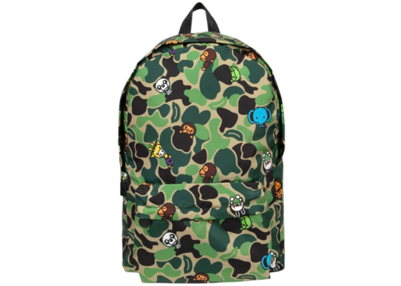 BAPE Baby Milo & friends Camo Large Size Backpack (SS26) Army Green -1