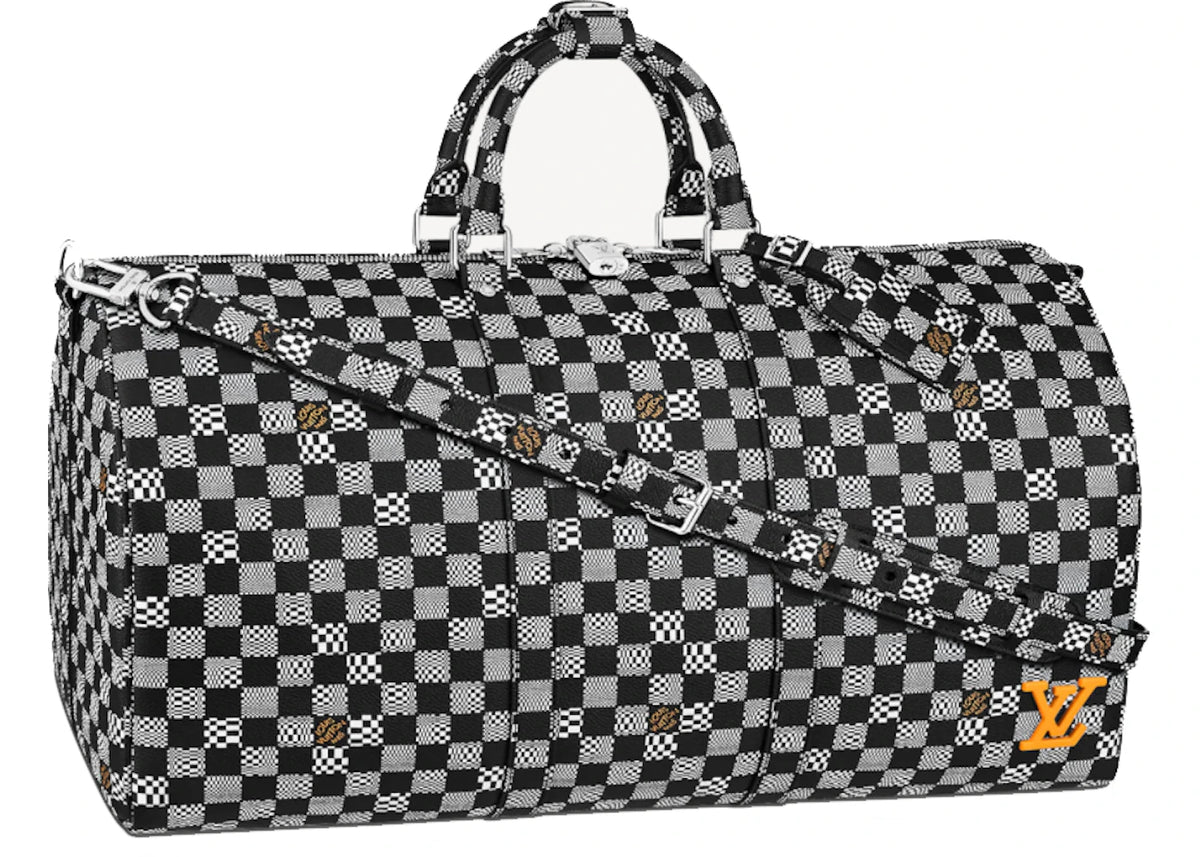 Louis Vuitton Keepall Bandouliere 50 Black/White -1
