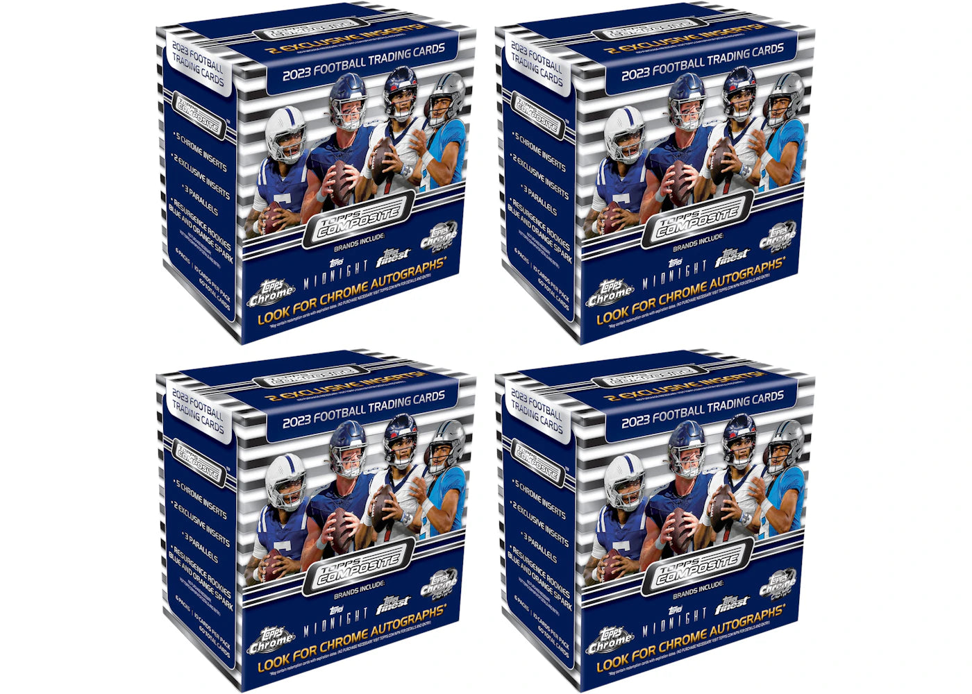 2023 Topps Chrome Composite Football Mega Box (4x Lot) -1