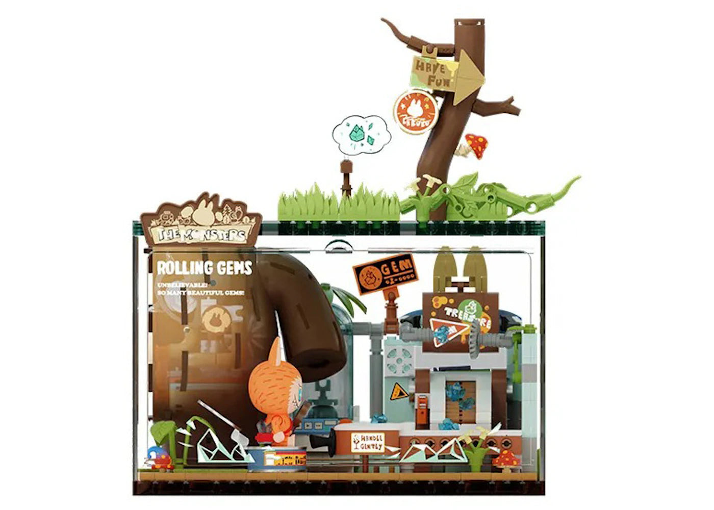 Pop Mart Pop Blocks Labubu The Monsters Forest Secret Base Series Blocks Rolling Gems P10001 Building Block -1