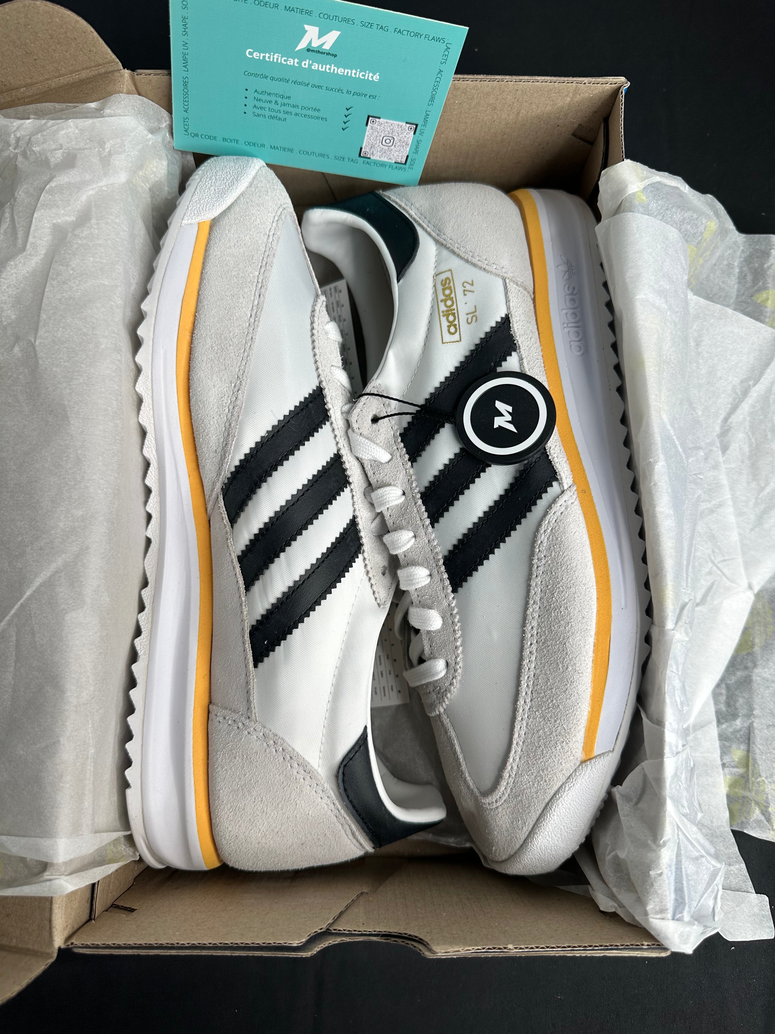 adidas SL 72 RS White Black Spark Look