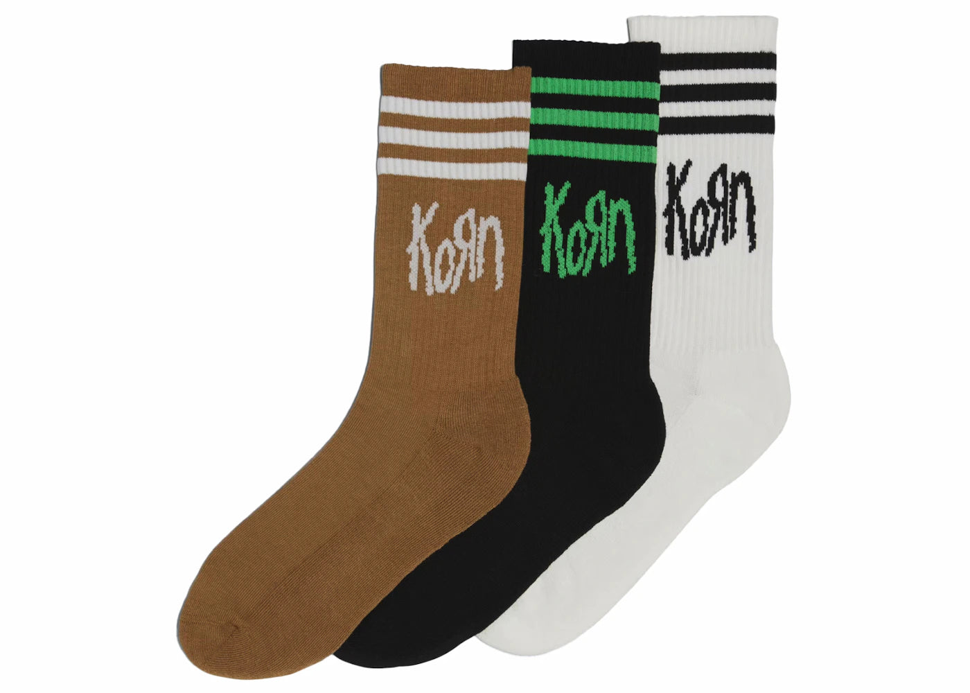 adidas x KoRn Sock Set (3 Pack) Off White/Black/Brown Desert 