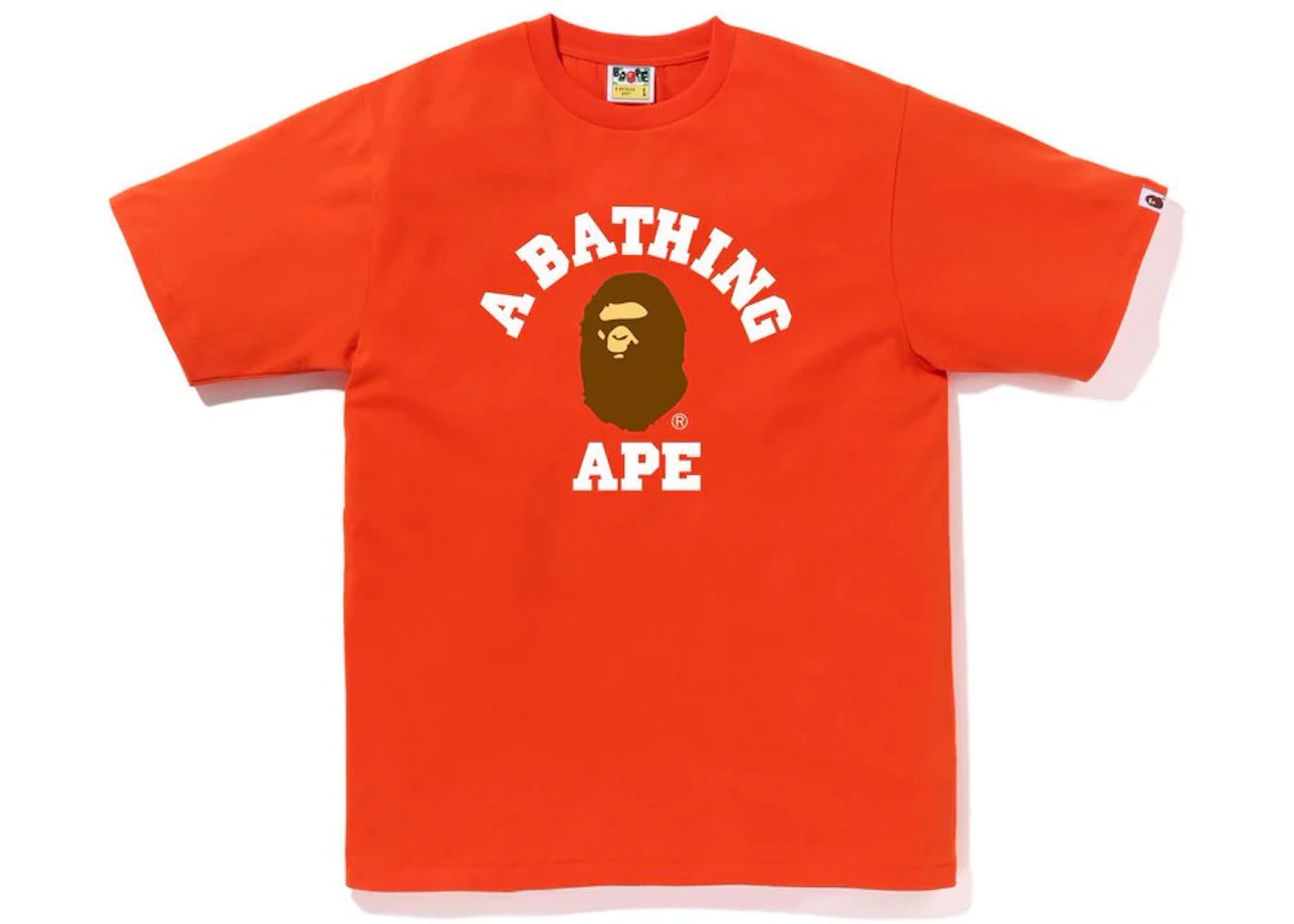 BAPE College Tee (SS23) Orange -1