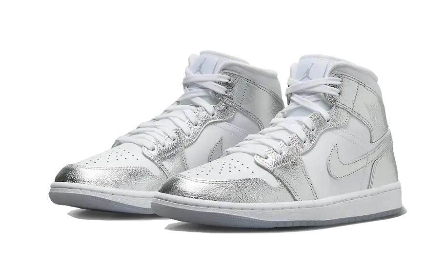 Air Jordan 1 Mid Crinkled Chrome