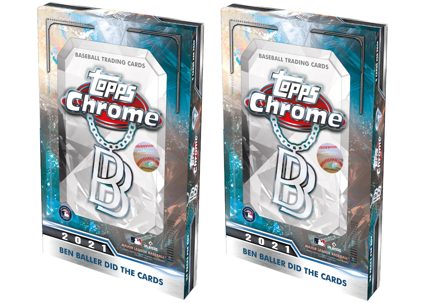 2021 Topps Chrome Ben Baller Baseball Hobby Box 2x Lot -1