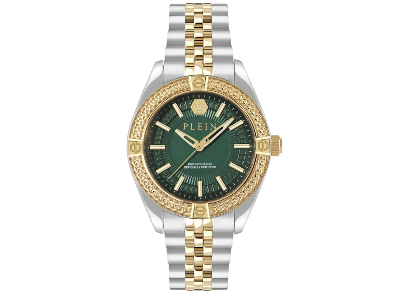 Philipp Plein Plein Icon Chain PWZFA0225 (Green Guilloche) -1