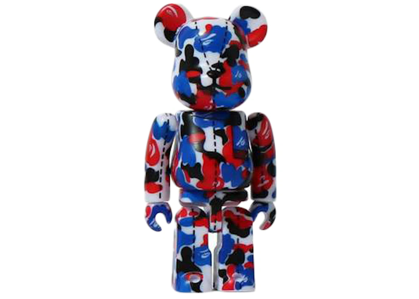 Bearbrick x A Bathing Ape 28th Anniversary Camo #2 100% Red/Blue/Black -1