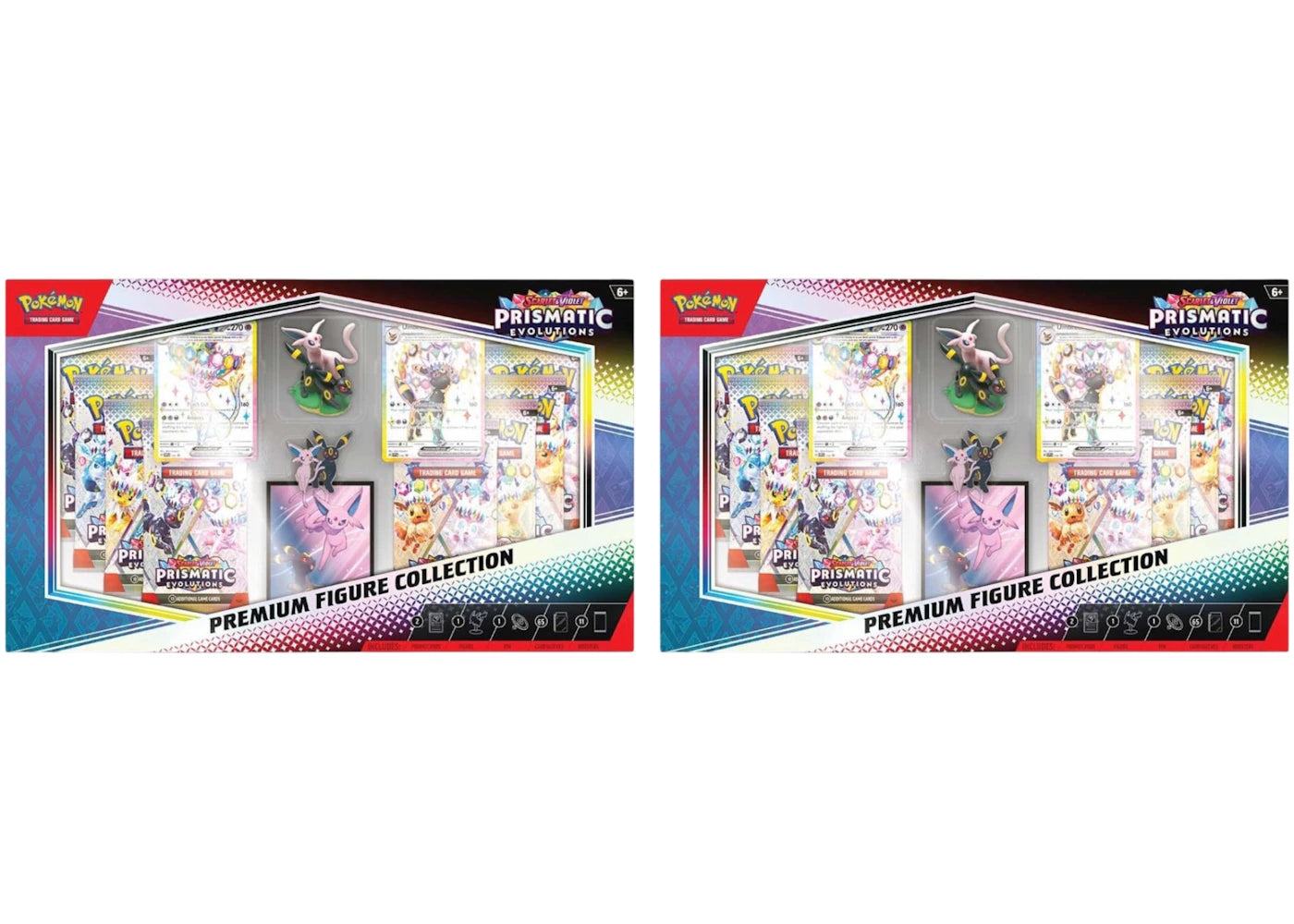 Pokémon Scarlet & Violet Prismatic Evolution Premium Figure Collection Box 2x Lot -1