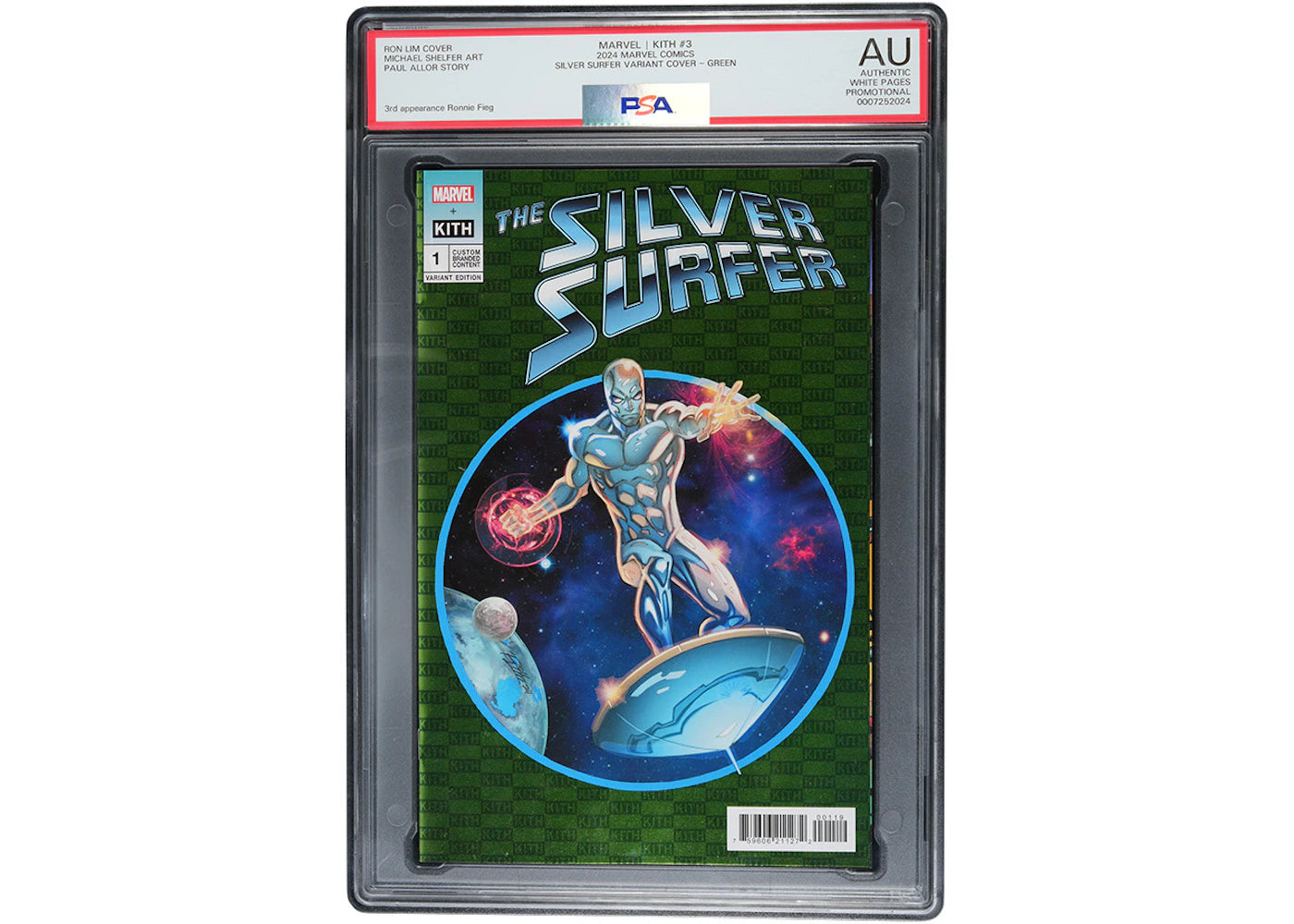 Marvel Kith #3 Silver Surfer Variant Cover Green Comic (PSA Graded AU) -1