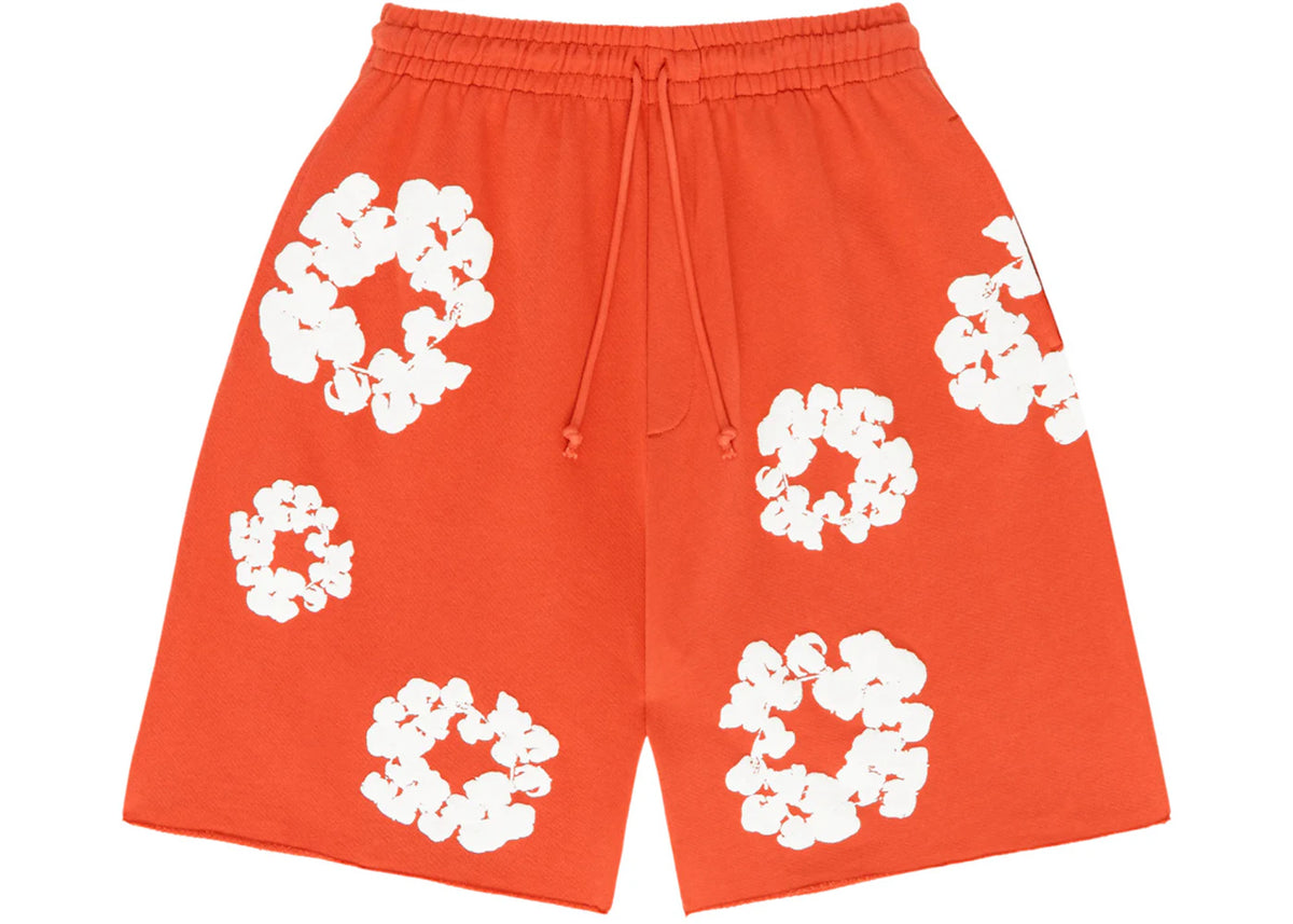 Denim Tears The Cotton Wreath Shorts Orange -1