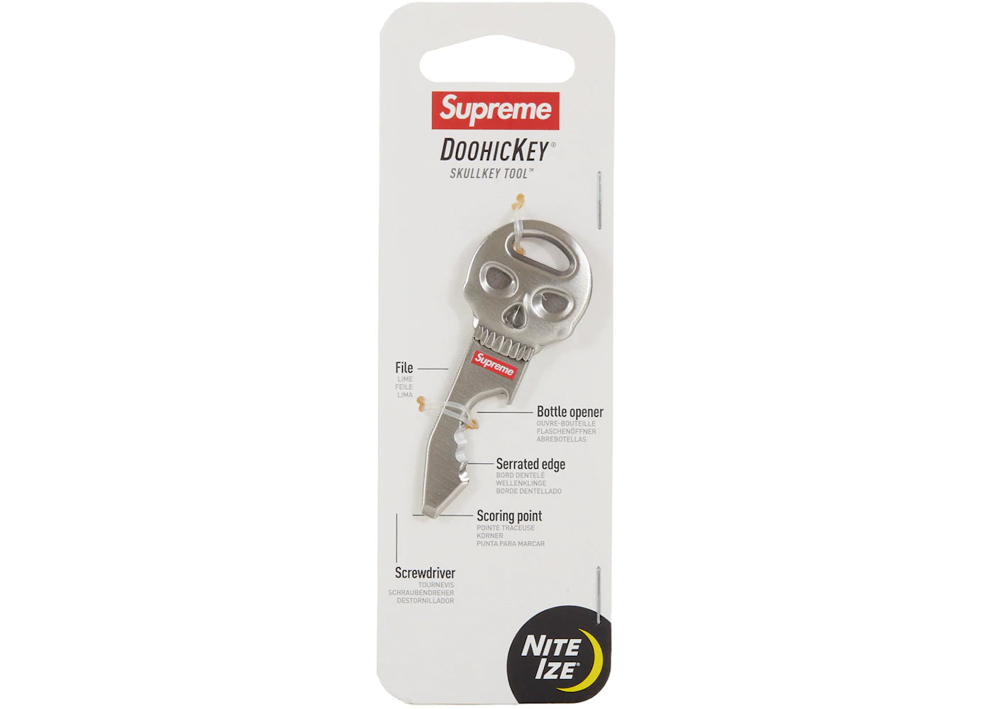 Supreme Nite Ize Skull Key Tool Silver -1