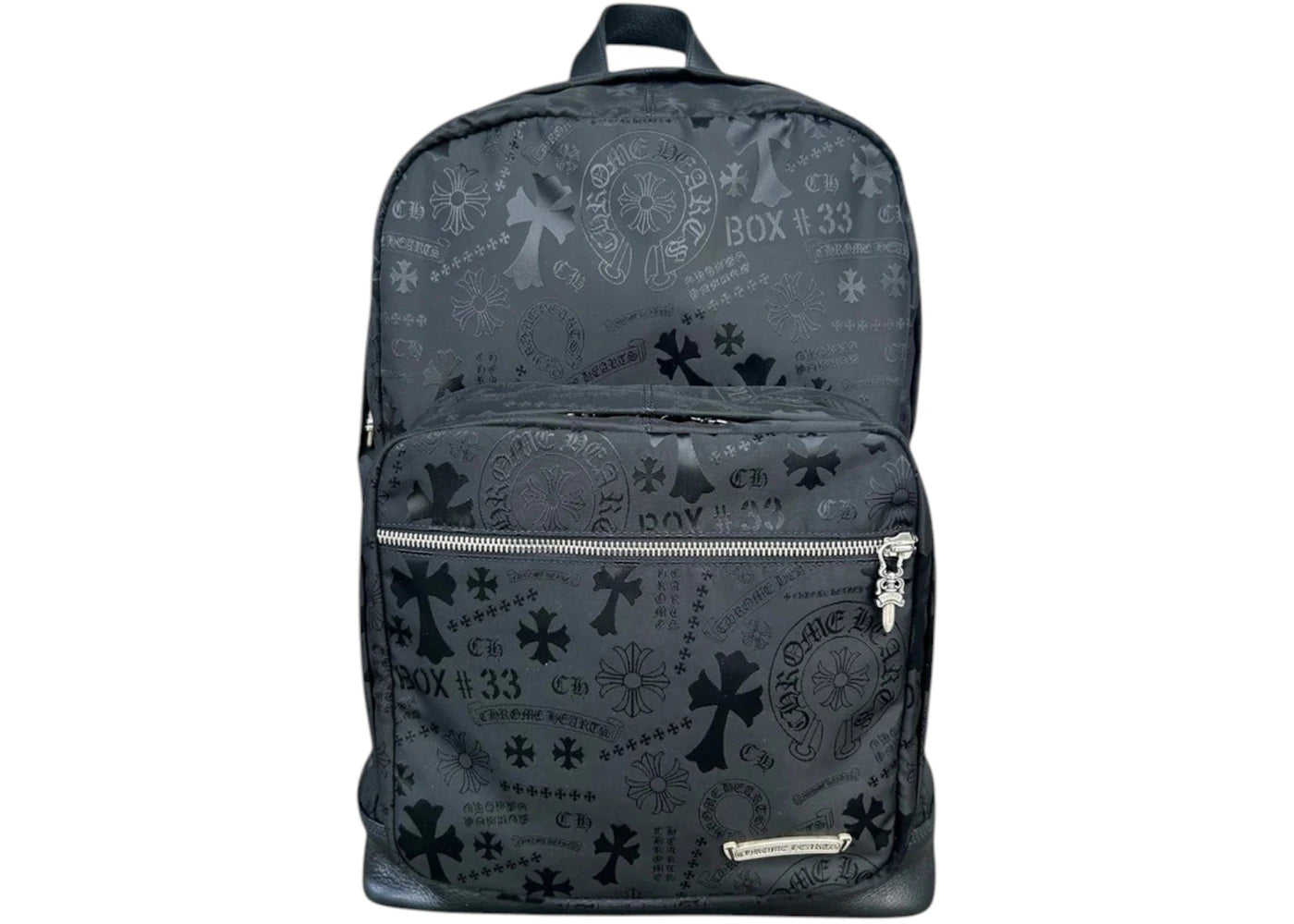 Chrome Hearts Stencil 7th Grade Nylon Backpack Black -1