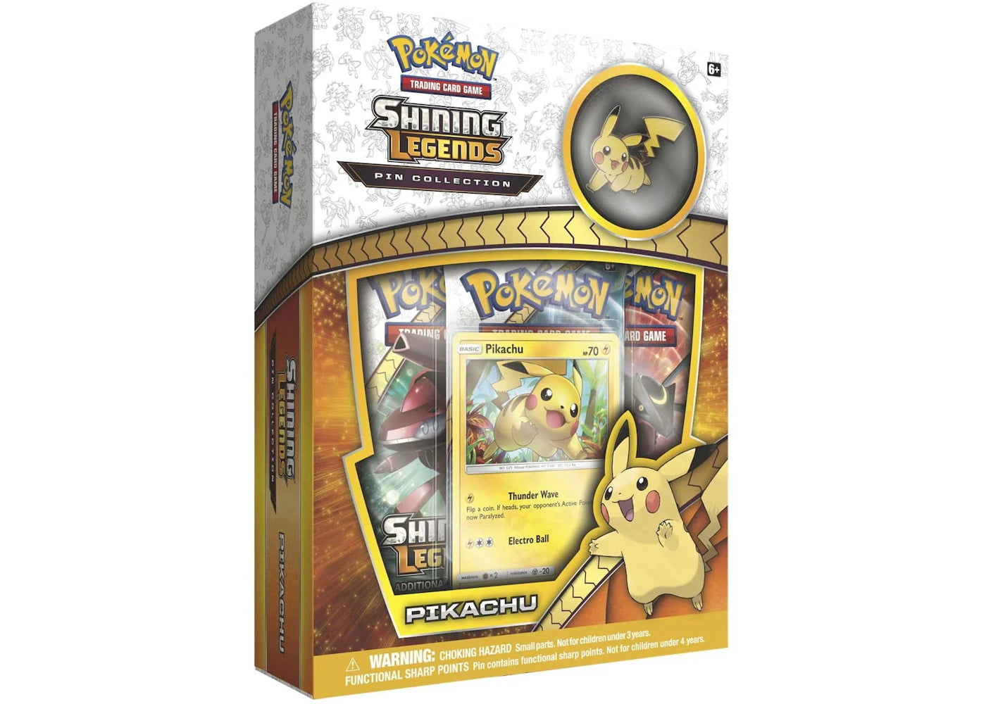 2017 Pokemon TCG Shining Legends Pin Collection Pikachu -1