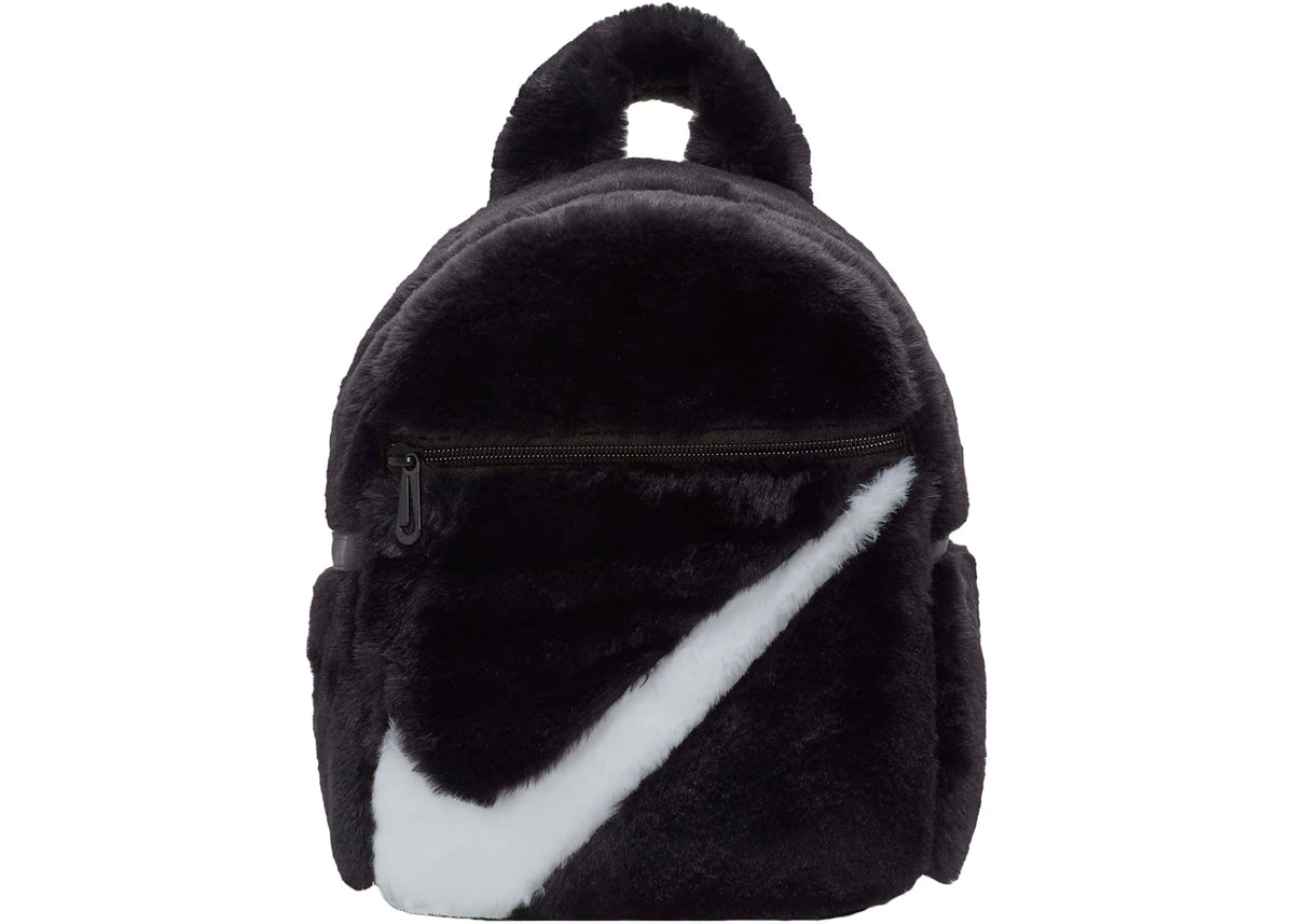 Nike Sportswear Futura 365 Faux Fur Mini Backpack (6L) Black/Black/White -1