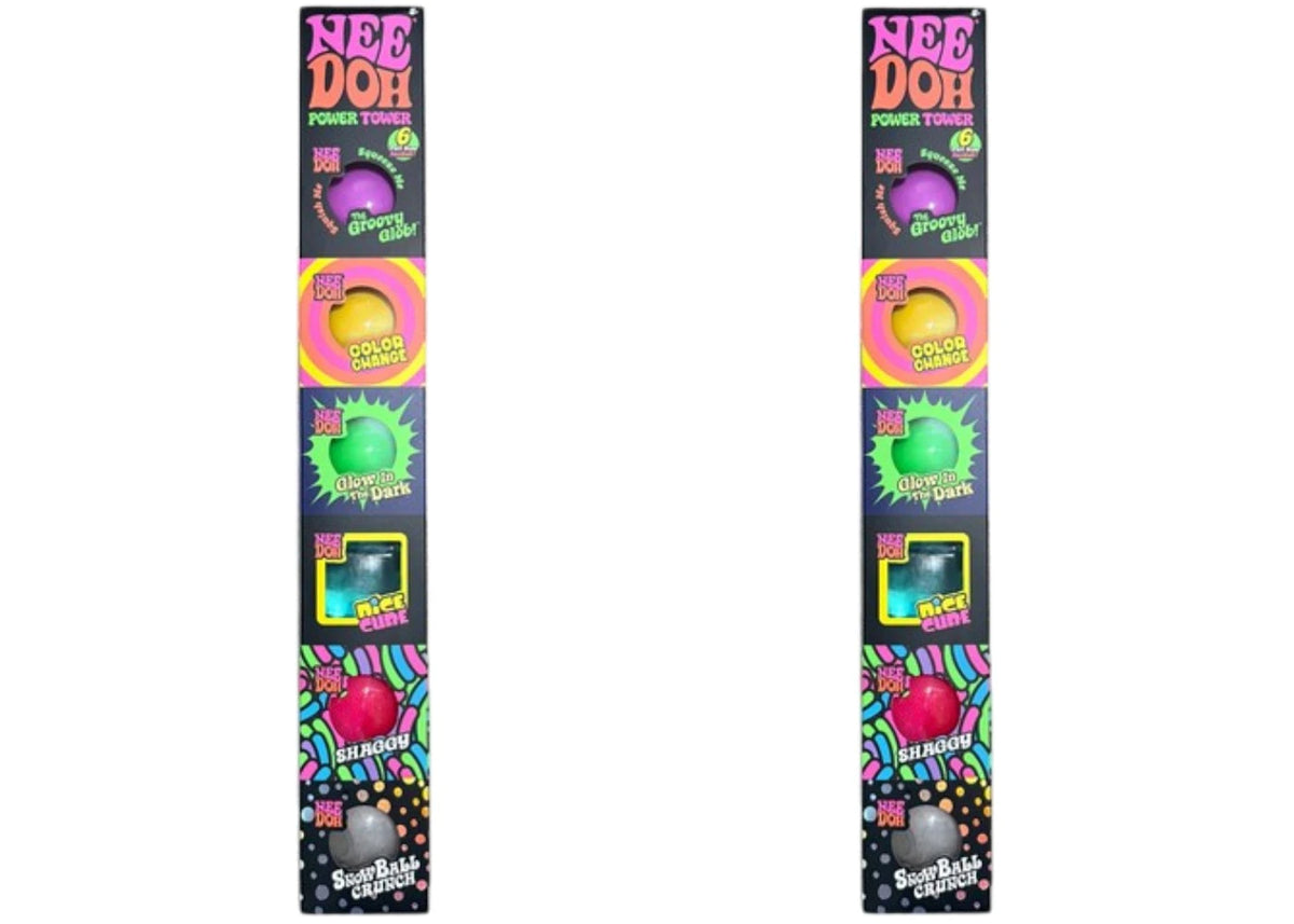 NeeDoh Power Tower Squishy Fidget Toy 6 Pack 2x Lot -1