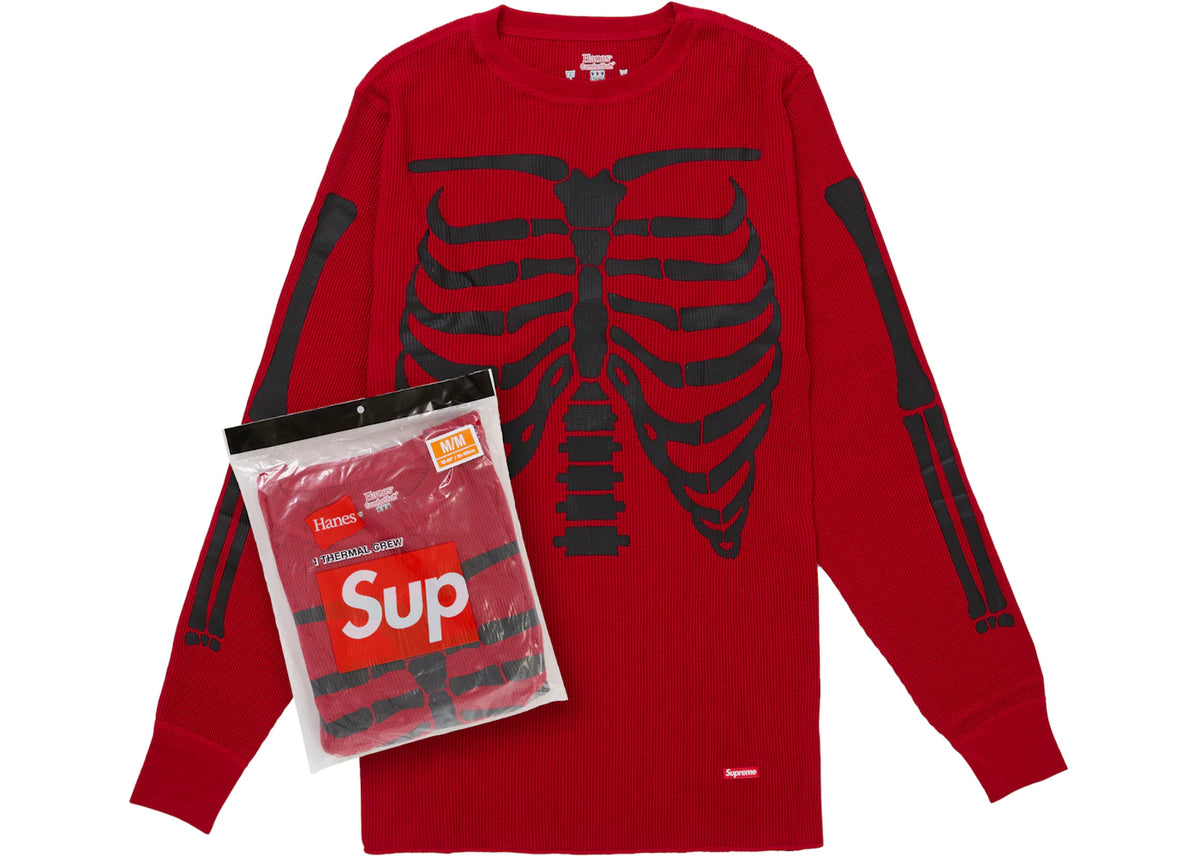 Supreme Hanes Bones Thermal Crew FW26 (1 Pack) Red -1