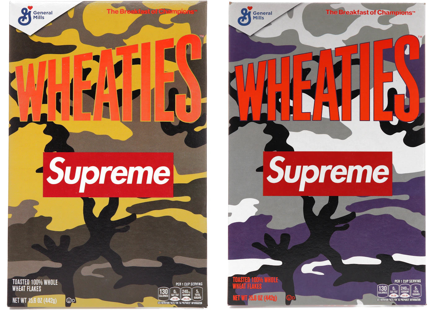 Supreme Wheaties Cereal Box Purple Camo & Orange Camo Set of 2 (Not Fit For Human Consumption) -1