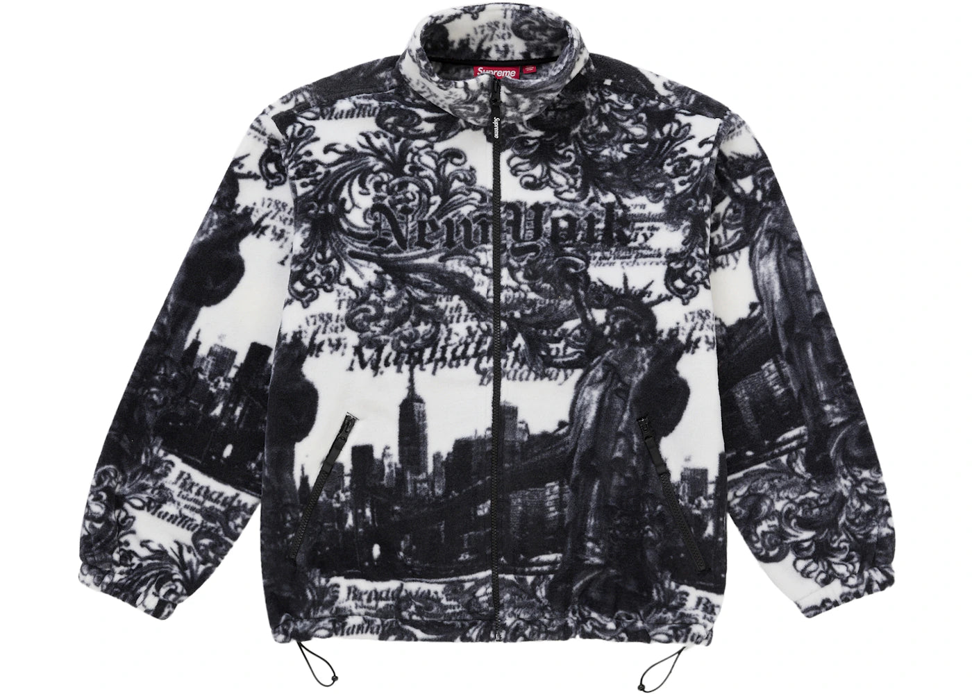 Supreme New York Fleece Jacket White -1