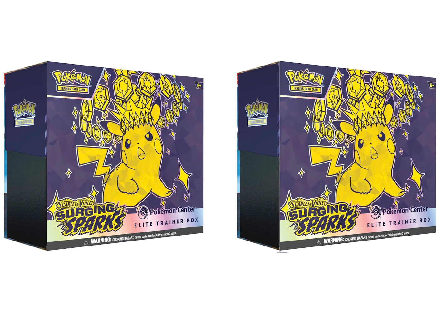 Pokémon Scarlet & Violet Surging Sparks Pokemon Center Elite Trainer Box 2x Lot -1