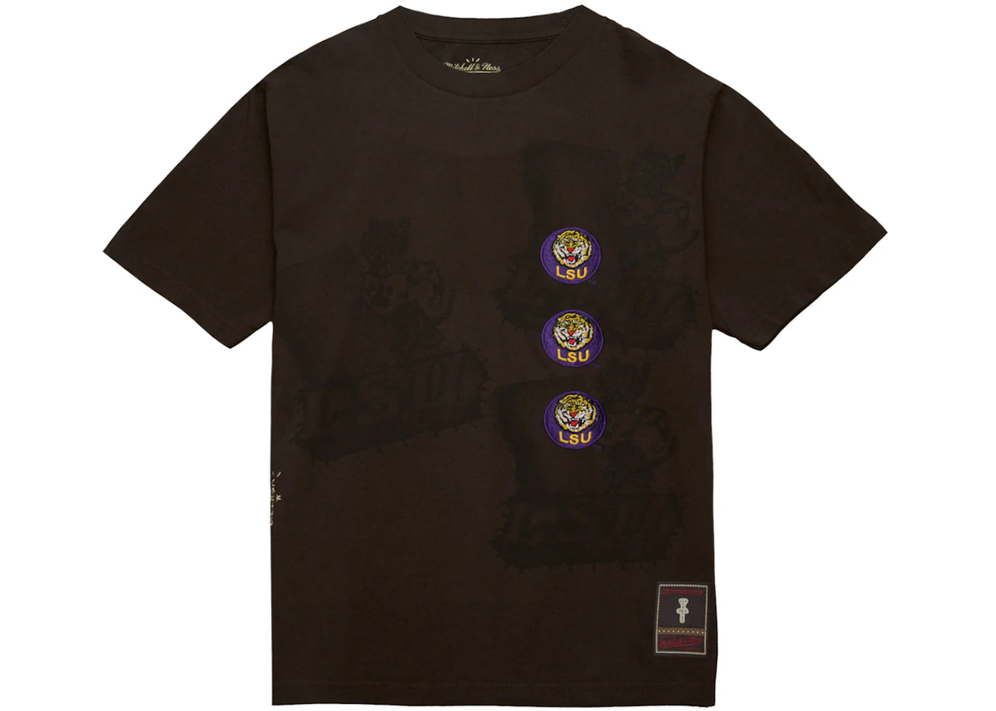 Travis Scott x Mitchell & Ness LSU Tigers Seal T-Shirt Brown -1
