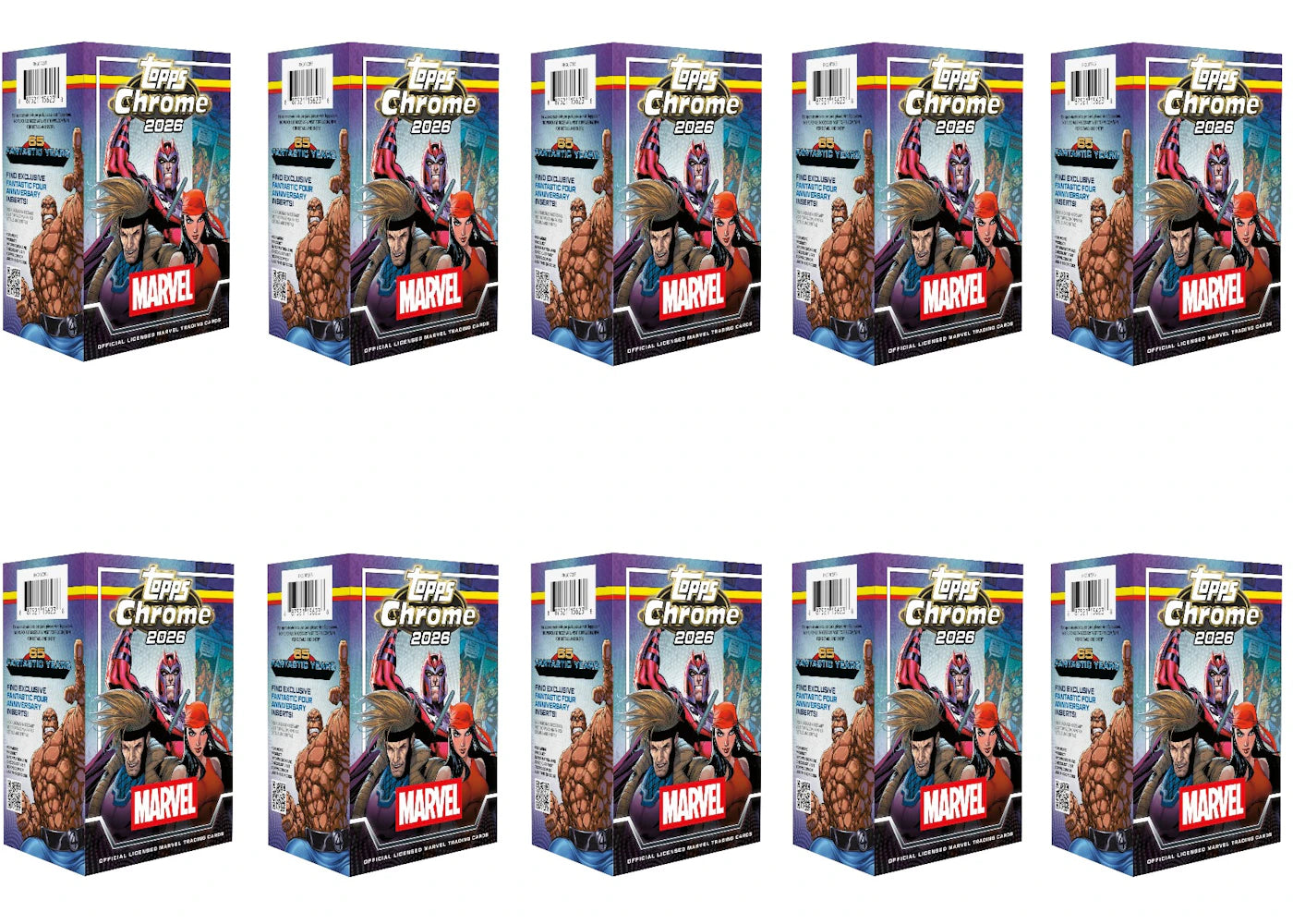 2026 Topps Chrome Marvel Comics Value Box 10x Lot -1