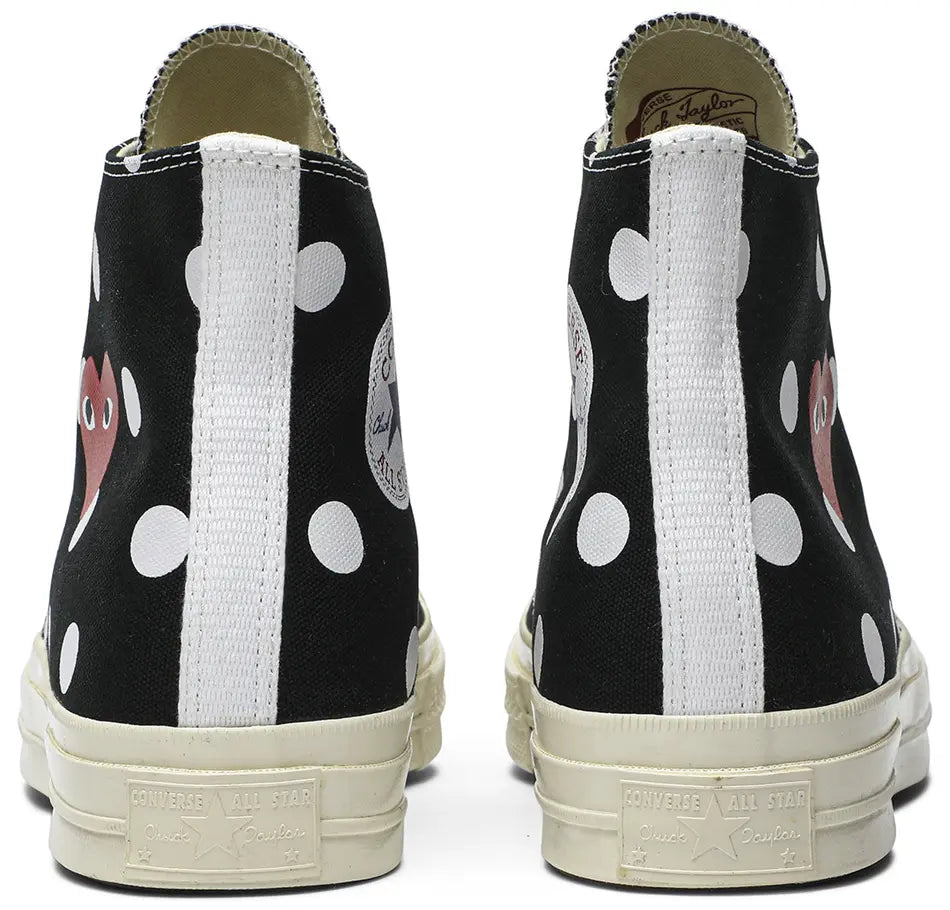 Converse Chuck Taylor All Star 70 Hi
Comme des Garcons PLAY Polka Dot Black heel counter