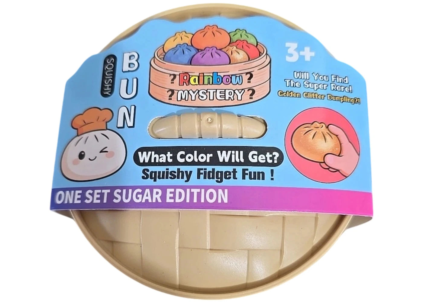 Squishy Bun The Rainbow Mystery "Dumpling" (Golden Glitter Chase Version) Blind Box -1