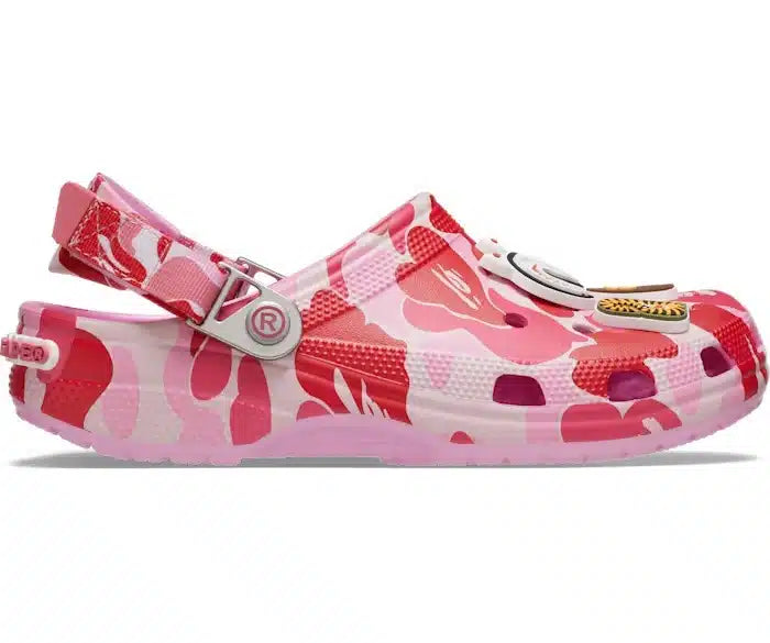 crocs classic clog a bathing ape bape abc camo pink