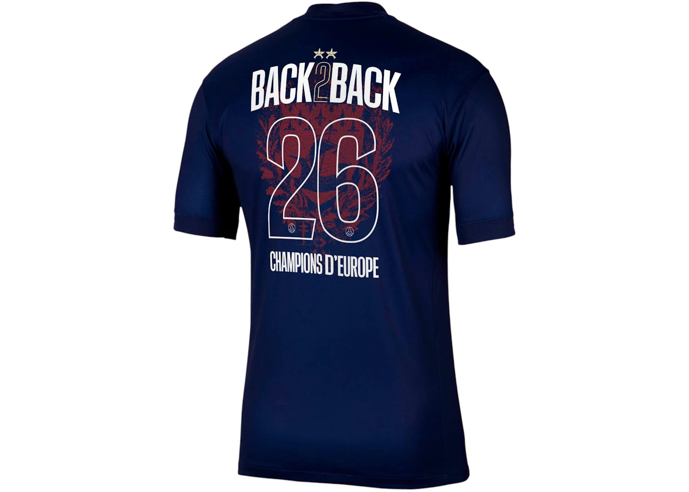 Nike PSG 2025/26 Home Stadium Jersey (Champions of Europe 2026 Print) Navy -1