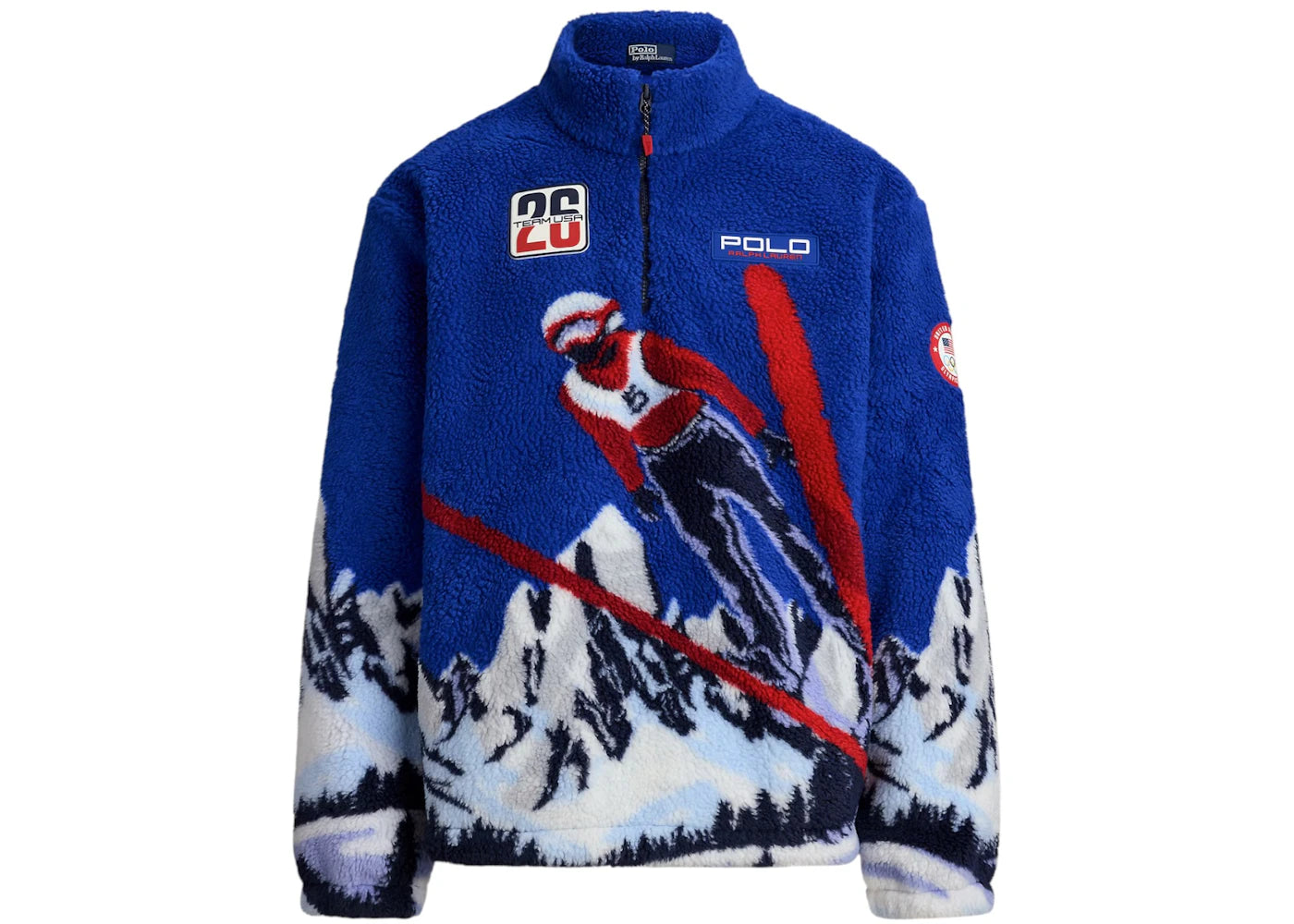 Polo Ralph Lauren Olympics Team USA 2026 Pile Fleece Pullover Sapphire Star Multicolor -1