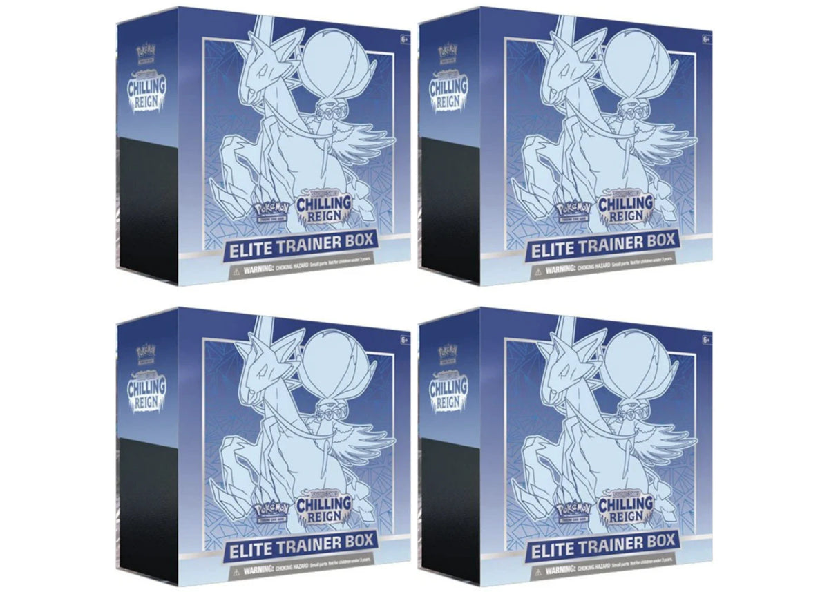 Pokémon TCG Sword & Shield Chilling Reign Elite Trainer Box (Ice Rider Calyrex) 4x Lot -1