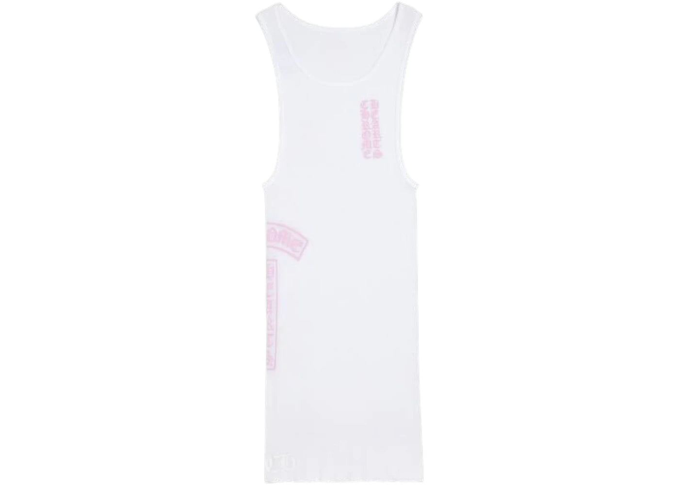 Chrome Hearts T Bar Rib Tank White/Pink -1