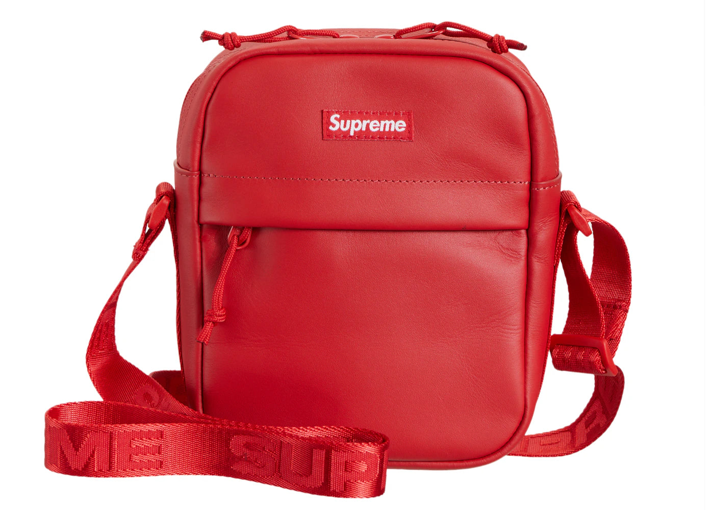 Supreme Leather Shoulder Bag Red -1