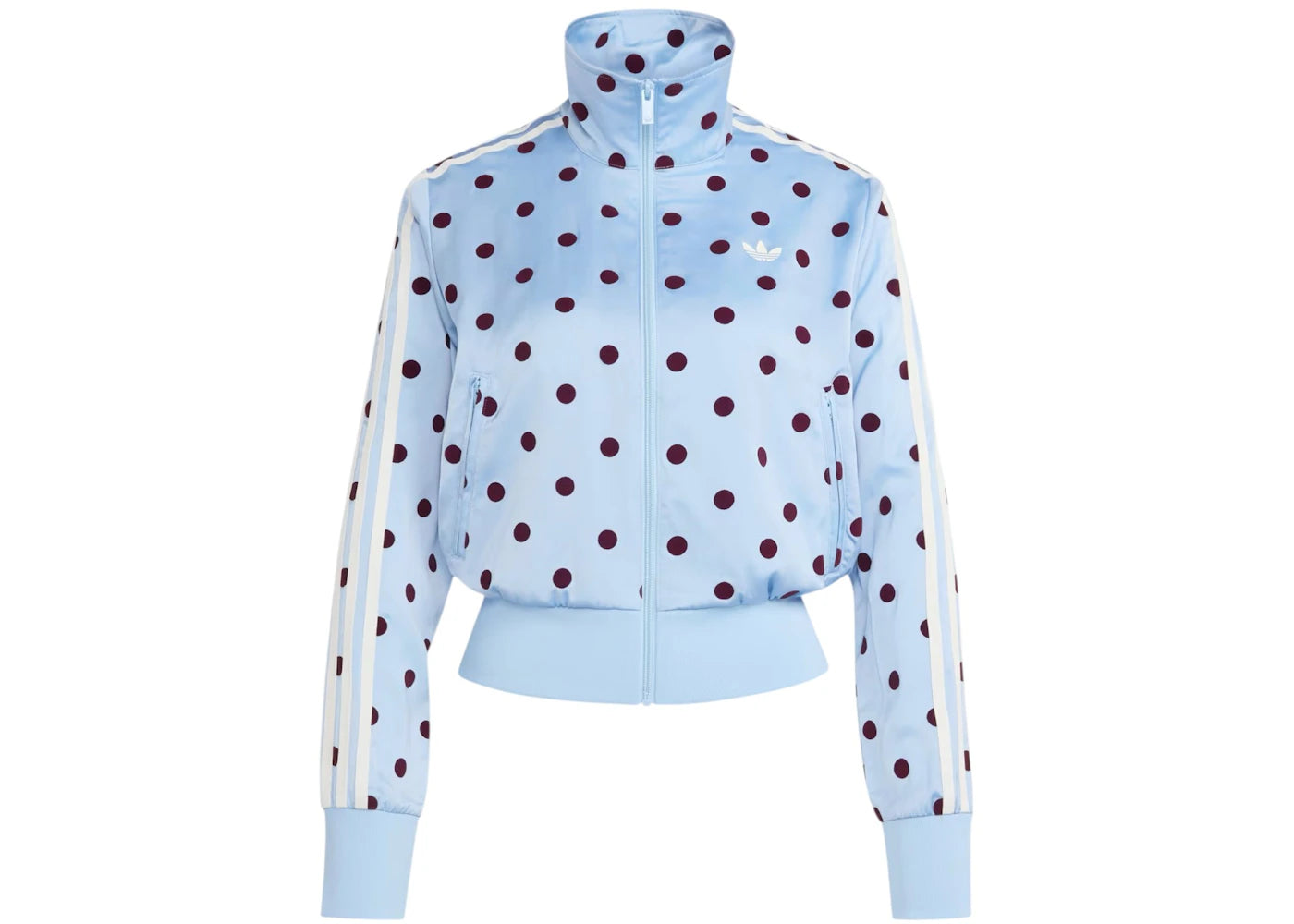 adidas Satin Polka Dots TT Track Jacket Clear Sky -1