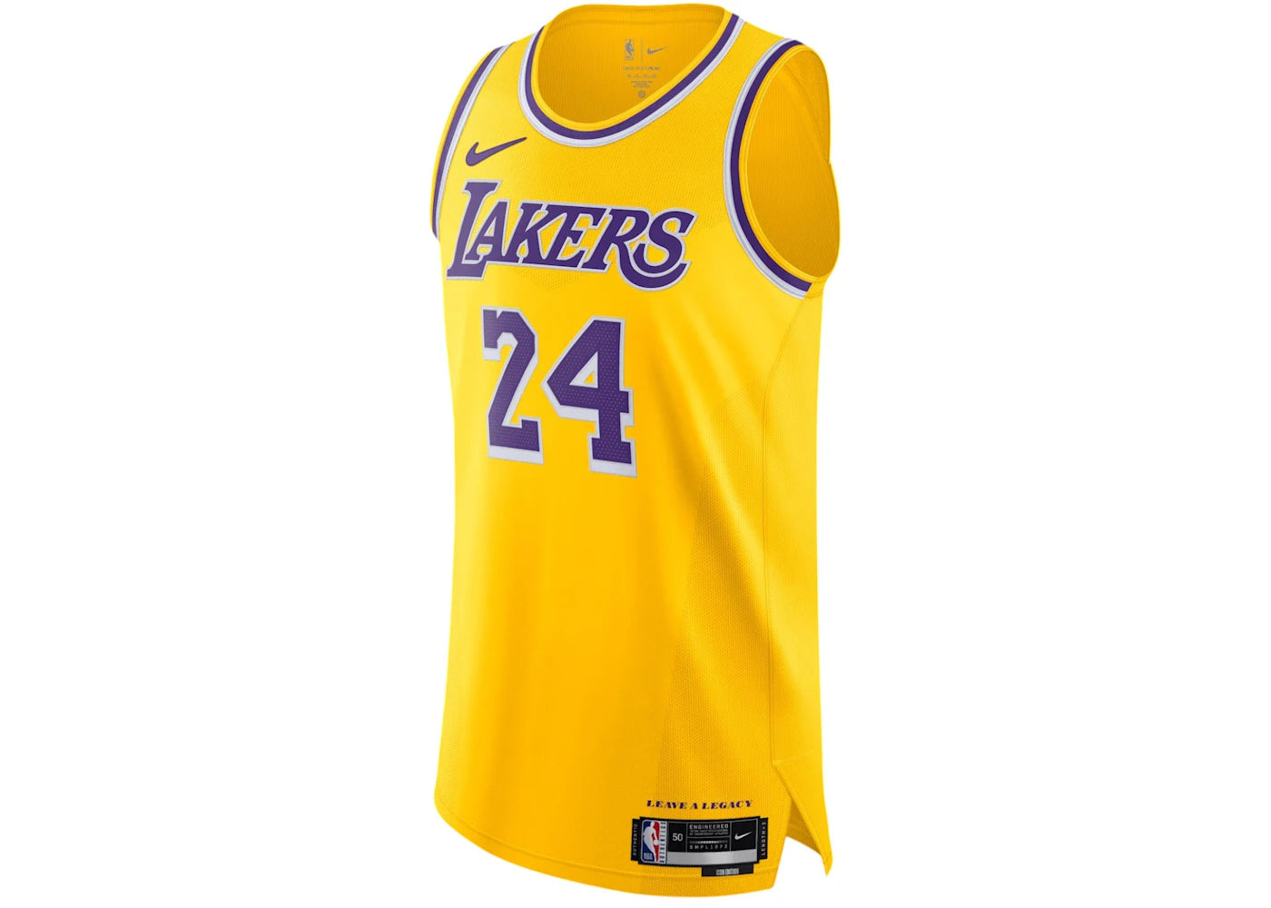 Nike LA Lakers Kobe Bryant #24 Leave A Legacy Jersey Yellow -1