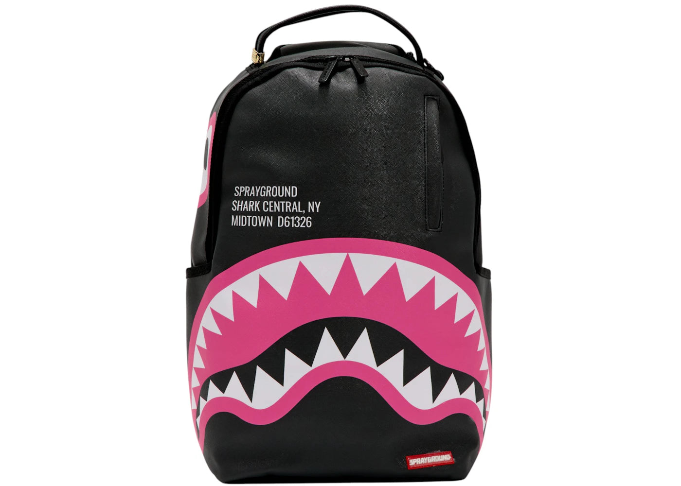 Sprayground Shark Central Pink DLXSV Backpack Black/Pink -1