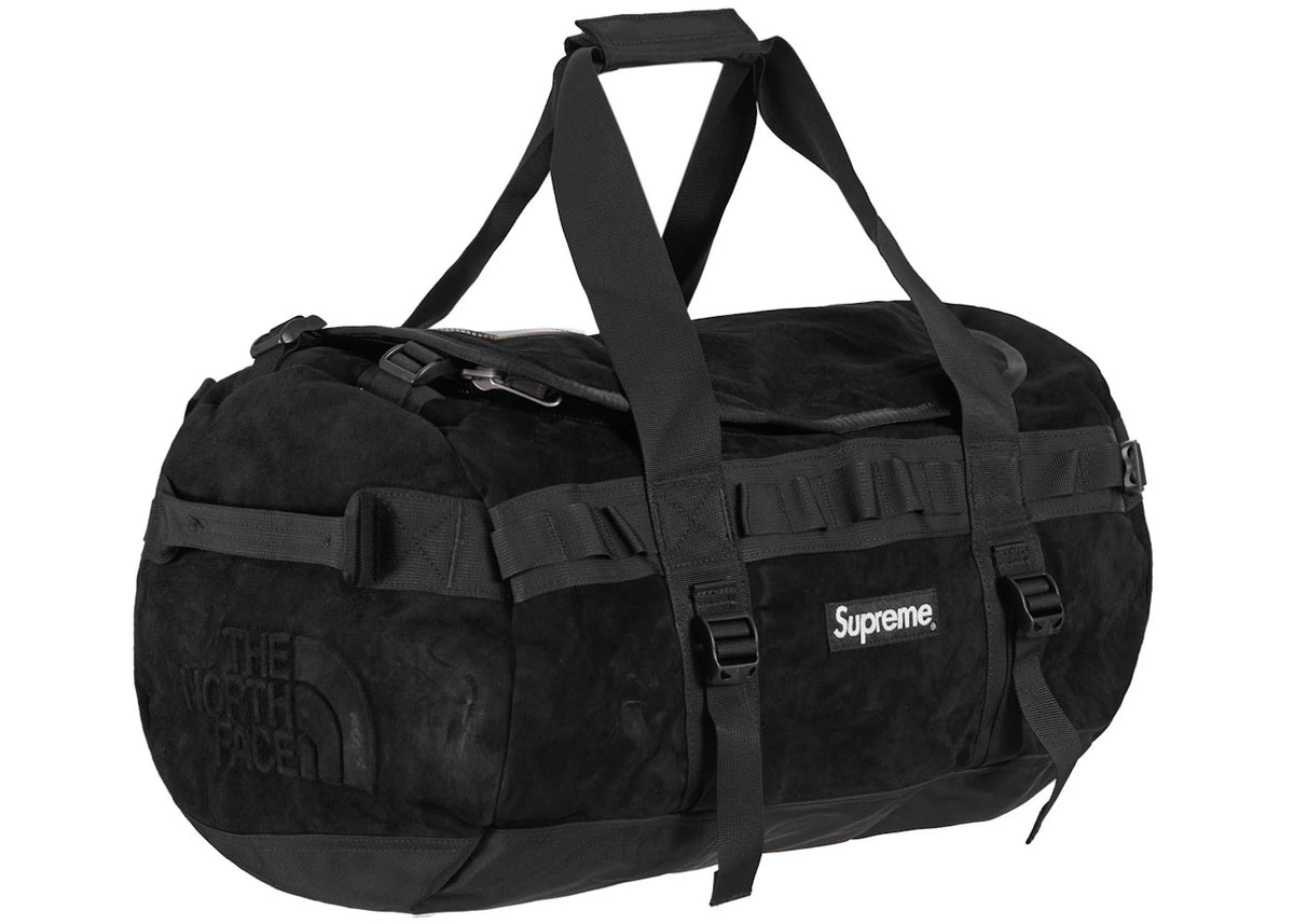 Supreme The North Face Suede Small Base Camp Duffle Bag Black -1