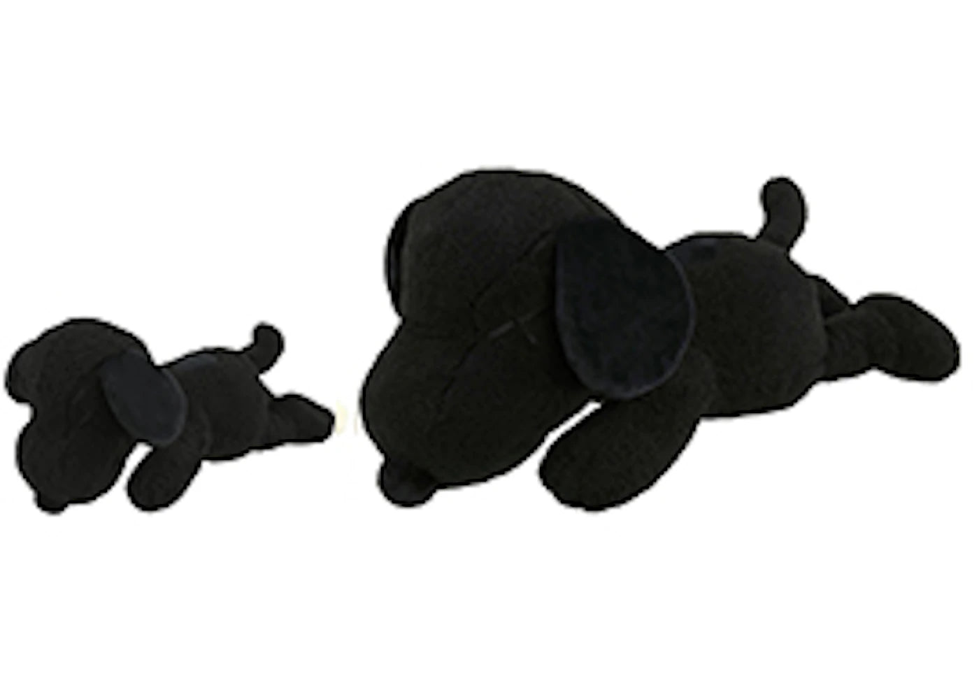 KAWS x Uniqlo x Peanuts Snoopy Plush Set (Small + Medium) Black -1