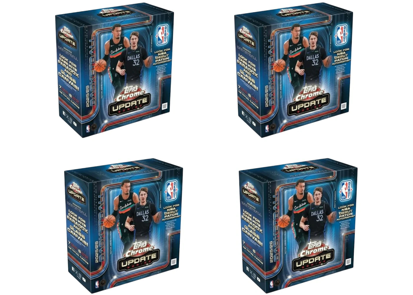 2025-26 Topps Chrome Updates Basketball Mega Box (With Seal) 4x Lot -1