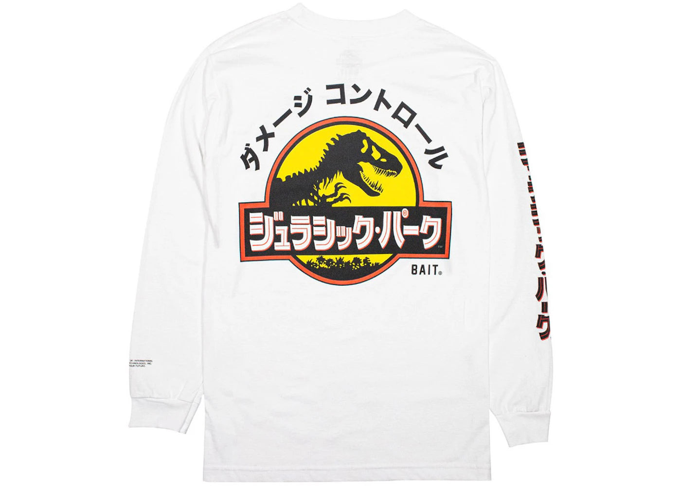 BAIT x Jurassic Park Damage Control L/S Tee White -1